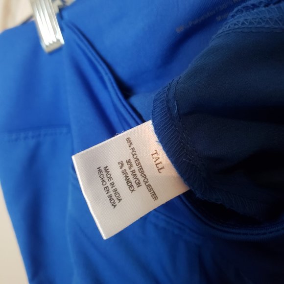 Ergo by Life Threads Royal Blue Slim Leg Scrub Pants XS Tall - Picture 8 of 8